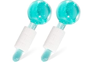 ‎LAZZYBEAUTY Ice Globes für das Gesicht, Ice Globes 2 Stück, Gesichtsgloben Kühlgloben, Gesichtsmassager für tägliche Schönheit, strafft die Haut, reduziert Schwellungen und Falten, Malachitgrün