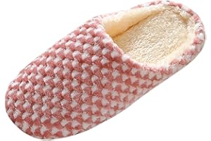 IQYU Zapatillas de estar por casa para mujer, de fieltro, unisex, elegantes, antideslizantes, de invierno, suaves y cómodas, de espuma viscoelástica suave