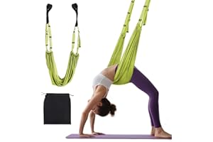 DOMIAL Yoga-Dehnungsband - Türhängband, aus Polyester-Baumwolle, lila, Therapieschaukel Kinder,Turnen,Turnsachen,Yoga Zubehör,Yogagurt，Türrahmen Schaukel,Turn sachen für zuhause,sprossenwand türrahmen