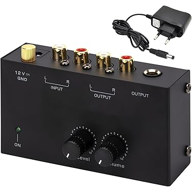 Phono-voorversterker, PP500 Gevoelige elektromagnetische pick-up Geluidsarme versterkingsaanpassing Fonograafvoorversterker Stereo RCA-ingang