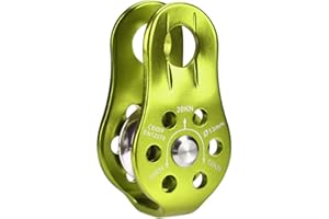 Culnflun Aluminium ALLIAGE BLOC DE PULLE HEURD DUTY pour l'escalade ACCESSOIR DE SÉCURIT (Vert)