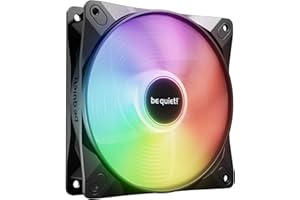 be quiet! Light Wings LX Reverse Black ventilateur, 7 pales inversées, pour une admission d'air latérale ou par le bas, effets lumineux exceptionnels, hub éclairé et pales dépolies