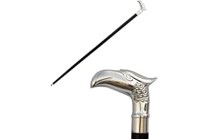 NAUTICAL REPLICA HUB Bastone da passeggio in legno con testa di aquila, stile nautico, per uomini e donne