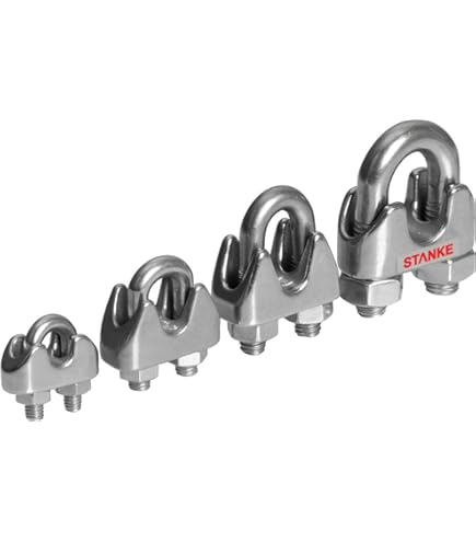 Morsetti Per Fune Metallica M10 - Set Da 6 Pezzi In Acciaio Zincato Per Funi Ø 13 Mm