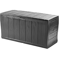 Keter Baule Sherwood in Resina, ruote incluse, 270 Lt di capacità contenitiva, 117 x 45 x 57.5 cm, Grafite