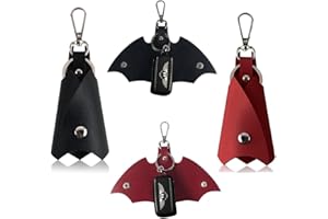 JYNXOR 2 Pcs Llavero Moto Batman, Funda Para Llaves De Piel Sintética De Batman, Organizador De Llaves De Bolsillo, Llaveros De Murciélago, Llavero De Cuero Para Coche, Para Llaves De Moto y De Coche
