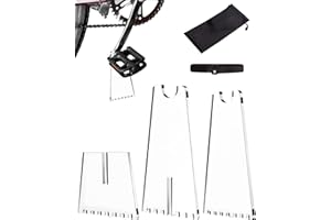 TOPGO [2024 Upgraded] Acrylic Bicycle Foot Support Bracket for Outdoor Photography/Parking [Portable, Invisible, Non-Install] bike stand，for Mountain & Road Bike - Transparent