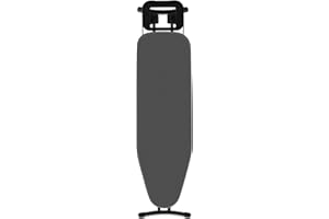 VIOFOTT Deluxe Bügelbrett,Extrabreites Ironing Board,aus dickem Stahl,faltbar,höhenverstellbar,100% Baumwolle, Für meisten Dampfbügelstationen geeignet ist,größe 34x 131 cm,schwarz/grau