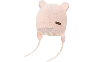 heekpek Cappello Bambino Cappello Maglia Cotone Invernale Cappello da Bambino Invernale con Orecchie Autunno e Inverno Caldo Carino Berretto Bambino Invernale Cotone Berretti Bambina Un Anno/ 3 Anni