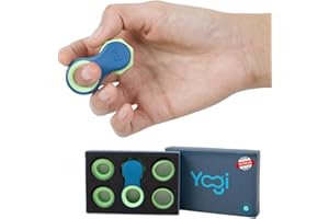 LIGHTBULB IDEAS Yogi Jouet Fidget, Spinners Fidget pour Adultes, Soulagement de l'anxiété, Parfait pour Le ADHD, Le ADD et l'Autisme, Jouets Fidget Silencieux pour Adultes et Enfants, Cinq Tailles d'anneaux - Océan