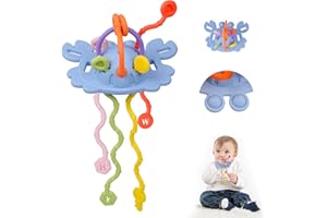 Vicloon Sensorisches Baby Spielzeug, Montessori Spielzeug ab 1 2 3, Sensorisches Baby Spielzeug Motorikspielzeug, Spielzeug ab 1 Jahr Sensorik Spielzeug, Silikon Zugschnur Aktivitätsspielzeug