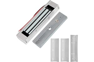 FTES RFKITS FTSTech Verrou magnétique électrique 12 V CC 180 kg avec support de montage ZL, pour système de sécurité domestique, convient pour porte en bois/métal/verre