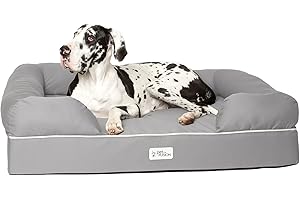 PetFusion Ultimate Jumbo XX Großes wasserdichtes Memory Foam-Hunde/Katze Bett (127 x 101.6 x 33 cm; grau). Massiver 15cm Schaum. [Ersatzbezüge & passende Decken ebenfalls erhältlich]