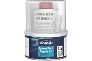 SOLOPLAST Yachtcare Epoxy Fix Reair Kit 250g - GFK Reparaturset für Boot, Caravan, SUP, Kunststoff – Epoxidharz Kleber & Glasfaser -