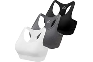 HBselect Sport BH Bustier Damen Bralette Nathloser mit Polstern Sportbekleidung ohne Bügel atmungsaktiv Joggen Yoga Jumping Fitness