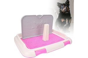 SONK Toilette pour Chien, Toilette de Dressage de Chat Portable Amovible pour Chiens mâles pour Petits Chiens(Pink)