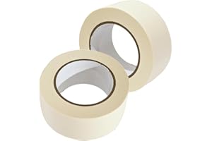 Wiles Eagle Twin Pack Masking Tape 50MM (2" x50M) General Purpose Masking Tape for Painting Artists & Decorating - 2 ROLLS