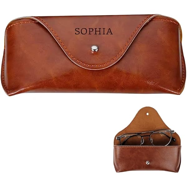 Custodia Per Occhiali In Pelle Personalizzata, Custodia Per Occhiali In Vera Pelle Con Incisione/nome/iniziali, Idea Regalo Per Lui/lei, Custodia Per Occhiali Da Sole - Italia