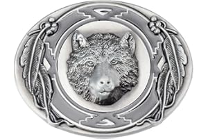 Longcreek Hebilla de cinturón para hombre con oso, Hebilla de cinturón de cabeza de oso vikingo nórdico, Hebilla de cinturón ovalado de oso punk, Hebilla de cinturón de vaquero occidental con oso de