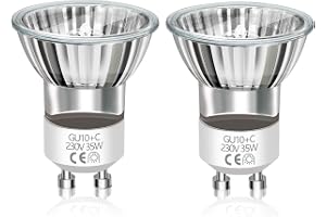 Caldarax Mini MR11 GU1O 35 W dimbar lavalampa, 230 V spotlampor, 420LM varmvit 2 800 K, reflektorlampa för ljusvärmare, 35 mm diameter, 2 st