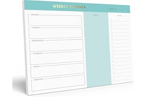 Sweetzer & Orange Weekly To Do List Pad. Gold Foil Weekly Scheduler Notepad with Daily Journal Agenda Squares. 7x10” Day Planner 2025 - Student Diary, Work Guide, and Checklist Note Pad.