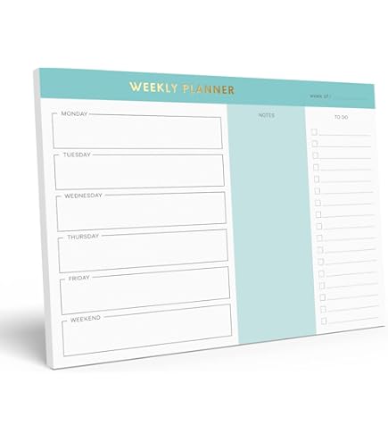 Calendario Settimanale Tabitha Wilde A4 - 55 Fogli Bianco E Verde, Planner Annuale Non Dato - Foto 10