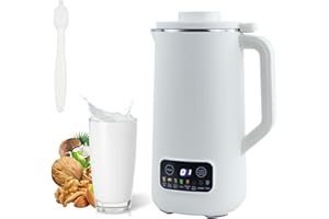 mumisuto Sokowirówka do mleka sojowego ze stali nierdzewnej i ostrzami, urządzenie do przygotowywania orzechów i mleka sojowego, maszyna do przygotowywania mleka owsianego (biała)