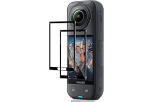 Locofun Screen Protector for Insta360 X5 / X4 for Tempered Glass, 9H Hardness Tempered Glass Film, No Bubbles Anti-Scratch Screen Protector Protective Glass [Pack of 2]