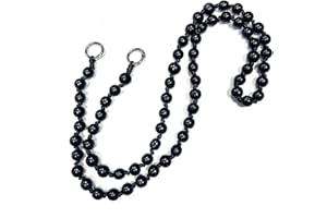 Hrlace Perlen Handykette 120cm Bunte Holzperlen Handy Lanyard Abnehmbare Telefon Kette Umhängeband Universal Anti Verlorene Handy Hängen Chian Taschenkette für Damen und Mädchen Schwarz