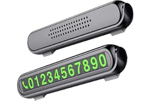 RSYHVG Temporary Car Parking Card Number Plate, Automobile Temporary Car Parking Card Telephone Number Plate Luminous, Black