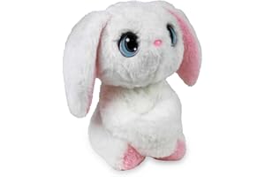 My Fuzzy Friends - Poppy Bunny, Peluche de Conejo Blanco Interactivo con Muchas reacciones, Sonido y Movimiento, Ideal para el Desarrollo afectivo y Emocional, a Partir de 4 años, Famosa.