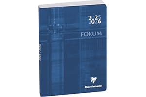 Exacompta - Réf. 184072E - 1 Agenda Forum Métric 12 x 17 cm Journalier Août 2025 à Juillet 2026 - Bleu