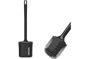 Ibergrif M34156B Brosse Toilettes WC Silicone, Balai Toilette WC, Noir
