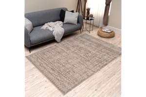 THE RUGS Montana Rug - Modern & Vintage Low Pile Area Rugs Living room, Bedroom, Kitchen, Soft Low Pile, Pet-Friendly, Easy to Clean [Vintage Beige, 200x290 cm]