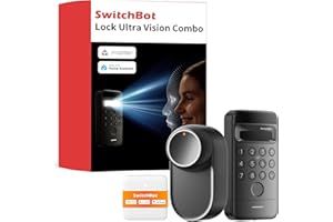 SwitchBot Blokada Ultra, inteligentna blokada WiFi z klawiaturą z rozpoznawaniem twarzy 3D, odcisk palca, elektroniczny zamek z akumulatorem, obsługuje Matter, Alexa, Google, IFTTT