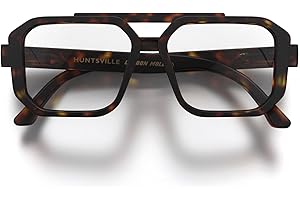LONDON MOLE® Huntsville lunettes de lecture | Lecteurs de forme carrée cool | Homme femme unisexe | Charnières à ressort