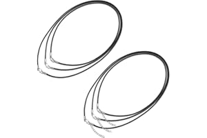 YOGAZEN 6 Stück Lederband für Kette, Lederband Halskette, Armband Lederkette Herren, Lederkette mit Verschluss, 2 mm Kunstleder mit Verschluss