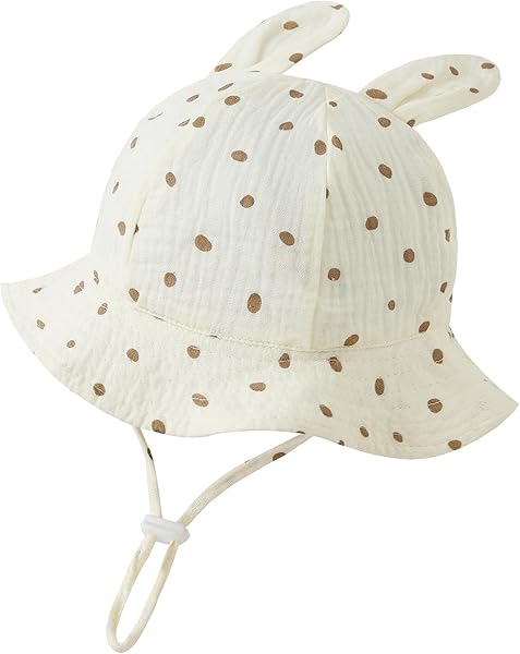 UJBVCX Sombrero de Sol para Bebé, Gorro Verano de Pescador para Niños, Protección Solar Gorra de Playa ala Ancha, Ajustable Plegable - 1