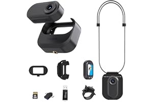 LX-VIECKDUN 64GB Mini Body Cameras, 1080P Wearable Action Bodycam,Thumb Size Hands Free Recording Body Worn Camera with Magnetic Clip, Vlogging Camera With Audio and Video Recording for Cycling,Pet,Travel(Black)