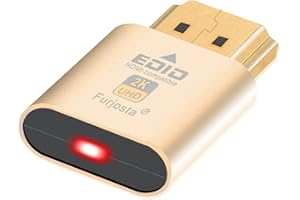 Furjosta Dummy Plug Headless Ghost Display Emulator Premium Aluminum PC HDMI-Compatible?Fit Headless-1920x1080 New 4RD@60Hz? 2K-1P
