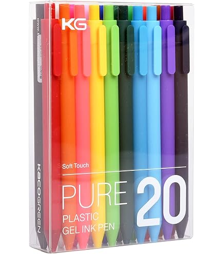 Kaco Green Pure 20 Coloured Gel Ink Pen : Amazon.in: Office Products