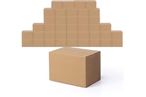EYMPEU 15,3X10,2X10,2cm Cajas de Carton con Tapa para Envios de Paquete, 40 Pack, Cajitas de Papel Kraft para Regalo o Embalaje, Marrón