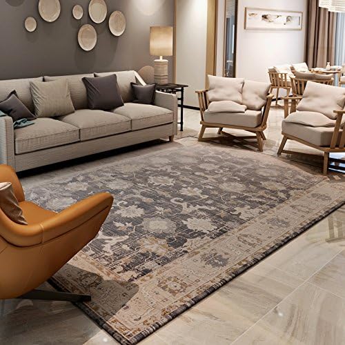 DECORHAN Tailor-Made Turkey Carpet Living Room Bedroom Bedside Blanket Rectangle Entrance Door Carpet Blanket Washable Washable Europe And The United States, 160X230Cm, Seattle Memories