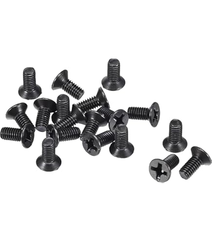 50 Tornillos Phillips M4 X 30mm Cabeza Plana Negro - Sourcing Map Para Portátil, PC, Ventiladores