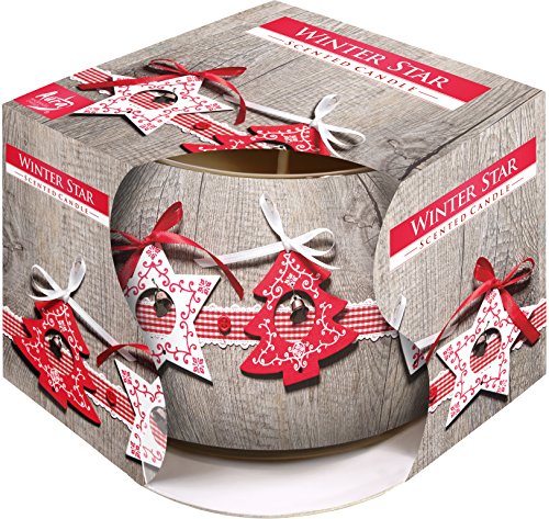 Candela profumata in barattolo di vetro stella