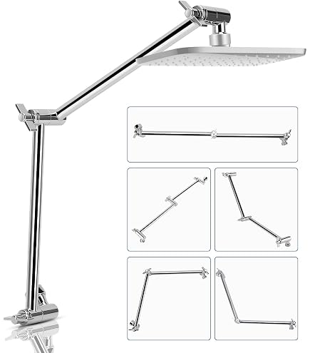 Duscharm Schwanenhals 40.6 Cm – Edelstahl, Poliertes Chrom, Mit Flansch & Teflonband