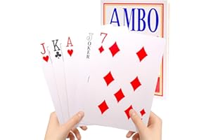 FORYNXHWIN Gigantic Playing Cards - Extra Large 24cm x 17cm, Full Set Easy to Read Deck for Family Game Night, Garden & Casino Party Decoration & Events