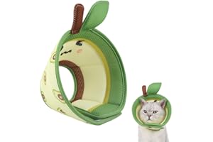 KXUSW Collar Gato, Collar para Perros, Collar para Gatos antilamido, Collar Protector Suave para Gatos, para la recuperación después de la cirugía (Verde, S)