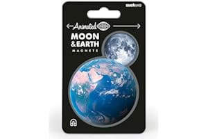 Suck UK Animated Moon & Earth Fridge Magnets | Fridge Magnets For Kids & Fun Magnets For Whiteboard | Magnet Planets For Kids Solar System | Space Gifts, Science Gifts & Space Decorations