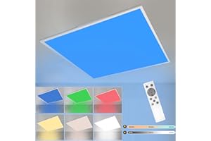 ‎GLITZERLIFE Glitzerlife LED Deckenleuchte RGB Farbwechsel - Deckenlmape Dimmbar 24W Weiß mit Fernbedienung Eckig Deckenbeleuchtung Ø45CM für Wohnzimmer Schlafzimmer Küche Kinderzimmer